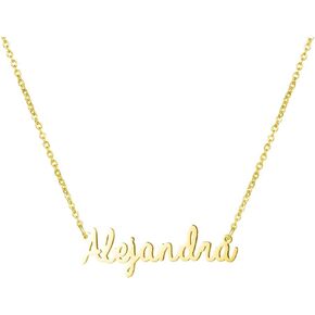 Yiyang Personalized Name Necklace 18K Gold Plated Stainless Steel Pendant Jewelry Birthday Gift for Girls in Saudi Arabia