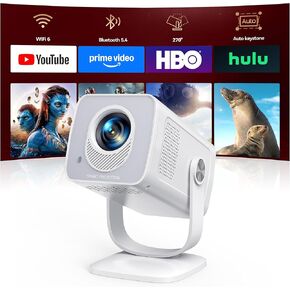 [Built-in Apps & Auto Focus/Keystone] Smart Projector with WiFi 6 and Bluetooth 5.2, 700ANSI Native 1080P 4K Projector, 50% Zoom Home Movie Projector, TOPTRO Outdoor Projector for iOS/Android/TV Stick in Saudi Arabia