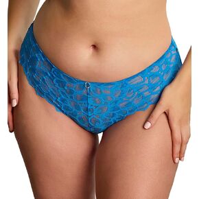 Panache Women's Allure Brazilian Panties with Lace Detail, Keyhole Back, and Gold Ring Accent in Kuwait