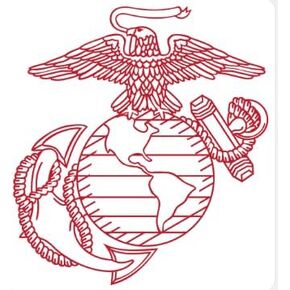 USMC Vinyl Window Transfer Decal in Kuwait