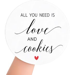All You Need Is Love and Cookies - Wedding Snack Bag Labels for Cookie, Sweets, and Dessert Favors - Set of 120 Stickers in Saudi Arabia