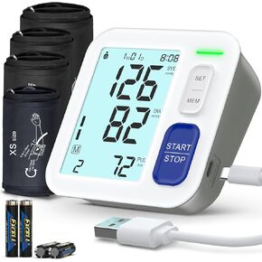 Blood Pressure Monitor Upper Arm - Large BP Cuff 9"-17", Automatic Digital Blood Pressure Cuffs for Home Use, Large LCD w/Backlit, BP Machine w/Dual-User Mode, Pulse Rate Meter, Model U87E in Saudi Arabia