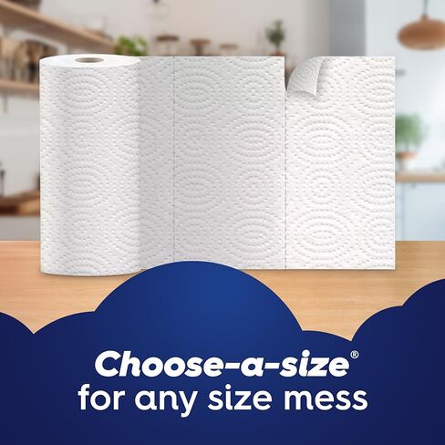 White Cloud Ultra PRO Ultra Absorbent Paper Towel, Choose-a-Size Sheets, 2 Packs of 6 DOUBLE Rolls = 24 Regular Rolls in Saudi Arabia
