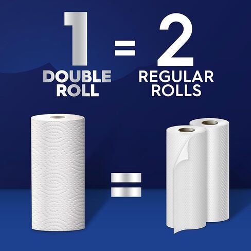 White Cloud Ultra PRO Ultra Absorbent Paper Towel, Choose-a-Size Sheets, 2 Packs of 6 DOUBLE Rolls = 24 Regular Rolls in Saudi Arabia