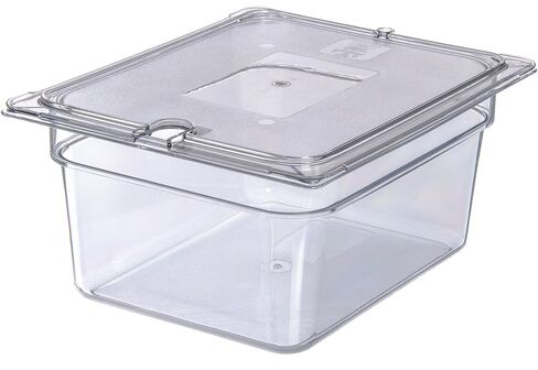 Carlisle FoodService Products Storplus 1/2-Size Food Pan for Catering, Buffets, and Restaurants, Polycarbonate 6 Inches Deep, Clear, (Pack of 6) in Saudi Arabia
