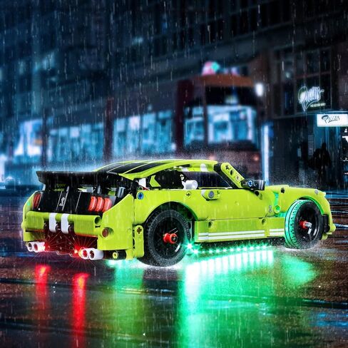 مجموعة إضاءة LED من VONADO لسيارة Lego Technic Ford Mustang Shelby GT500 42138، إضاءة DIY متوافقة مع Lego Mustang 42138 (بدون نموذج Lego)، مجموعة إضاءة Lego للديكور الإبداعي كهدية للأطفال (الضوء فقط) in Saudi Arabia