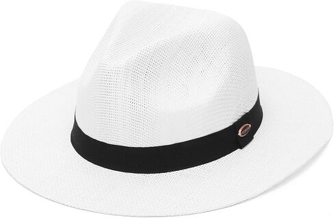 GEMVIE Straw Sun Hat for Men and Women Fedora Hat Straw Panama Hat for Summer Beach in Saudi Arabia