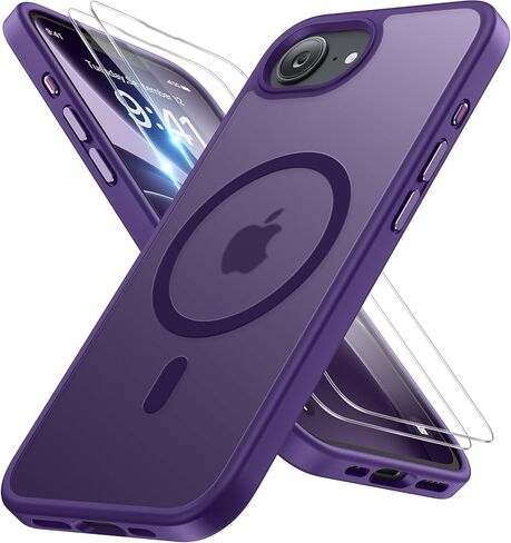 Miracase for 17 Pro Max Phone Case with Screen Protector [Compatible with MagSafe] Slim Thin Phone Case Military-Grade Protected for 17 ProMax Cover Bumper, Black in Saudi Arabia