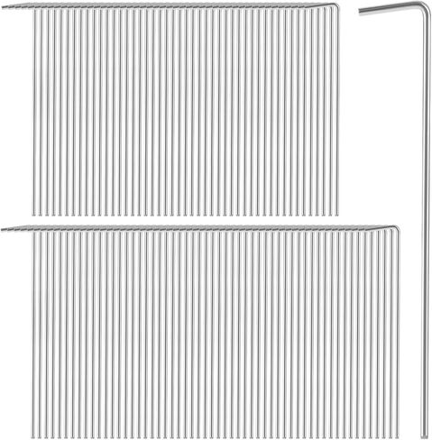 MIVIDE 100 Pack 8.26 بوصة حصص الخيمة ، أوتاد خيمة معدنية من الصلب المجلفن ، وأوتاد السنانير ذات السواحل المتزايدة للسياج للتخييم ، والملاجئ ، والقنب ، والسكن ، ومخاطر الديكور عيد الميلاد in Saudi Arabia