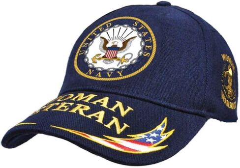 MWS U.S Navy Retired Proudly Served Navy Blue Embroidered Cap Hat in Kuwait