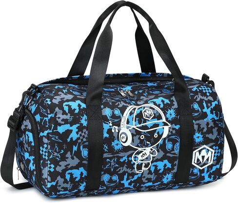 Kids Overnight Duffle Luminous Sport Gym Gag with Shoe Compartment & Wet Pocket Small Sleepover bag Carry on Weekender Travel Tote for Kids Boys Girls in Saudi Arabia