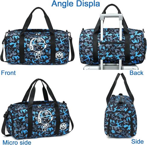 Kids Overnight Duffle Luminous Sport Gym Gag with Shoe Compartment & Wet Pocket Small Sleepover bag Carry on Weekender Travel Tote for Kids Boys Girls in Saudi Arabia