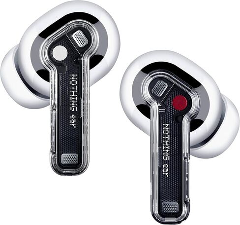 Nothing Ear Wireless Earbuds Bluetooth, 45dB Hybrid Smart ANC Earbuds, 11mm Deep Bass Boost, Hi-Res Audio with LDAC & LHDC 5.0, 6 Mics Call, 40.5H Playtime with Fast Charging Case, ChatGPT Supported in Kuwait