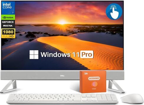 Dell Inspiron 27" FHD Touchscreen Business All-in-One Desktop Computer, 10-Core 7-150U(Up to 5.4 GHz), 64 GB RAM, 4 TB SSD, GeForce MX570A, WiFi 6E, Wireless KB & Mouse, Win 11 Pro, W/Accessories Kit in Saudi Arabia
