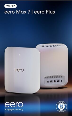 Amazon Eero Max 7 Mesh WiFi System مع Eero Plus السنوي (التجديد التلقائي)-يدعم خطط الإنترنت تصل إلى 10 جيجابت في الثانية ، وتغطية تصل إلى 7500 قدم مربع ، وتوصيل 750 جهازًا ، 3 عبوات in Kuwait