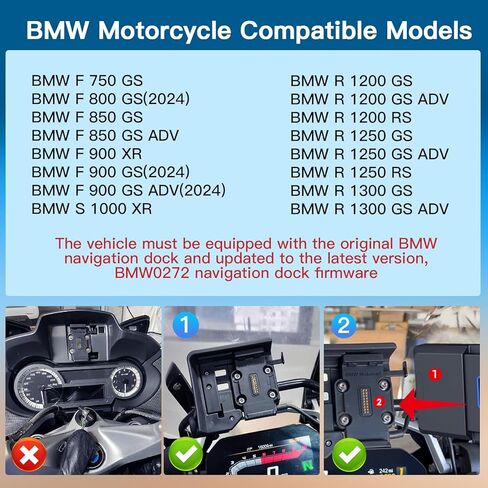 Carabc DB601 لـ BMW Motorcycles Touchcreen ، شاشة التوصيل والتشغيل الذكية ، دعم CarPlay/Android Auto ، IP68 مقاوم للماء ، 60 إطارًا في الثانية ، GPS المدمج ، قراءة البيانات in Kuwait
