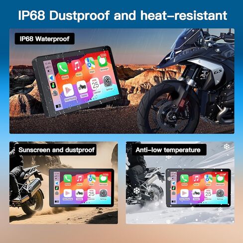 Carabc DB601 لـ BMW Motorcycles Touchcreen ، شاشة التوصيل والتشغيل الذكية ، دعم CarPlay/Android Auto ، IP68 مقاوم للماء ، 60 إطارًا في الثانية ، GPS المدمج ، قراءة البيانات in Kuwait