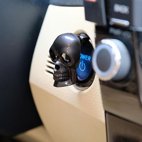DUNGGLE Car Start Stop Button Cover Skull Ignition Protective Cover Push Start Button Cover Anti-Scratch Car Engine Decoration Ring Car Interior Accessory in Saudi Arabia