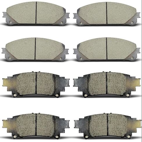 Front Rear Ceramic Brake Pads Replacement for 2010-2015 for Lexus RX350,2010-2015 for Lexus RX450h,2014-2019 for Toyota Highlander,2011-2019 for Toyota Sienna in Saudi Arabia