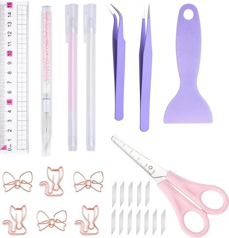 Arvakr Scrapbooking Tools, Scrapbook Supplies with Sticker Tweezers, Glue Pen for Crafting, Card Making, Sticker Cutter, Paper Craft in Saudi Arabia