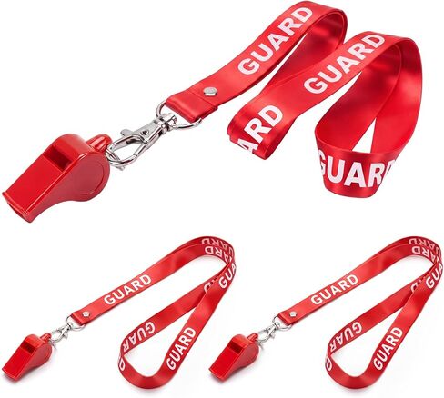 Yexiya 3 Pcs Guard Whistle and Lanyard Safety Loud Crisp Sound Whistle Plastic Black Referee Whistle Outdoor Camping Accessories for Men Women Kids, Sports Officials Training in Saudi Arabia