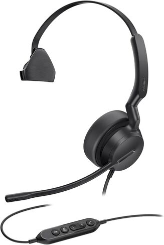 سماعات رأس yealink UH42 USB-A مع ميكروفون لإلغاء الضوضاء ، سماعات الرأس السلكية لجهاز الكمبيوتر المحمول للكمبيوتر للكمبيوتر ، متوافق مع فرق التكبير ، وسائد الأذن الراحة ، صوت ستيريو ، في خط عناصر التحكم in Kuwait