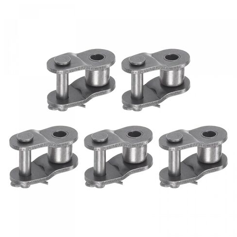 uxcell 5Pcs #40 Chain Offset Half Link Roller, 1/2" Pitch Carbon Steel, Standard Chain End Connector Split Links for 08A Chain in Kuwait