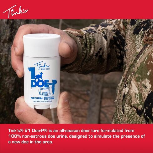 TINK'S #1 Doe-P Non-Estrous Doe Urine Deer Attractant Scent Stick for Hunting (2.75 Oz) – Superior & Longlisting Non-Estrous Doe Urine Hunting Scents – Hunting Lure/Attractant – Advanced Deer Lure in Saudi Arabia