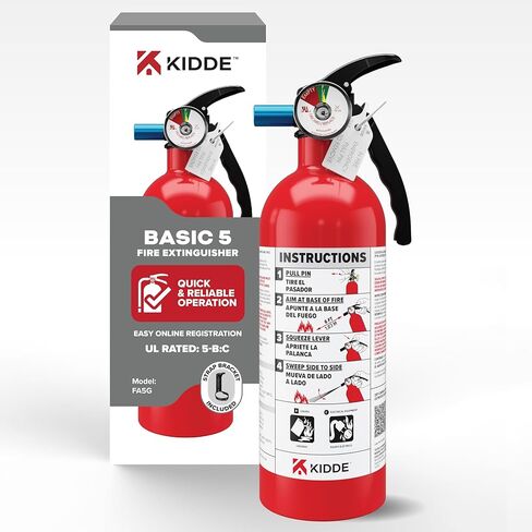 Kidde FA110G + RESSP Basic + طفاية حريق للمطبخ، مجموعة متنوعة، أحمر وأبيض، عبوتان in Kuwait