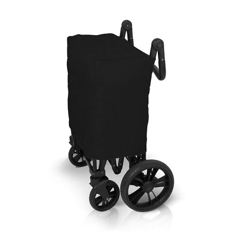 WONDERFOLD X2 Push & Pull Stroller Wagon (2 Seater) - Collapsible Wagon Stroller with 5-Point Seatbelt Harnesses, Push & Pull Handles & Removable Sun Canopy, Pitch Black in Saudi Arabia
