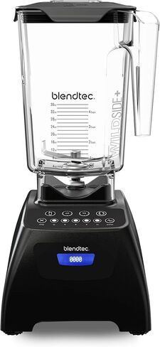 خلاط Blendtec Classic 575 - وعاء WildSide+ (90 أونصة) - قوة احترافية - تنظيف ذاتي - 4 دورات مبرمجة مسبقًا - 5 سرعات - أسود in Saudi Arabia