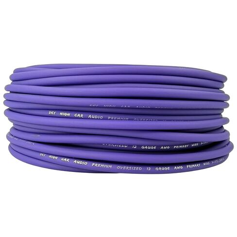 Sky High Car Audio CCA 12 Gauge Primary Wire 100ft (Purple) in Saudi Arabia