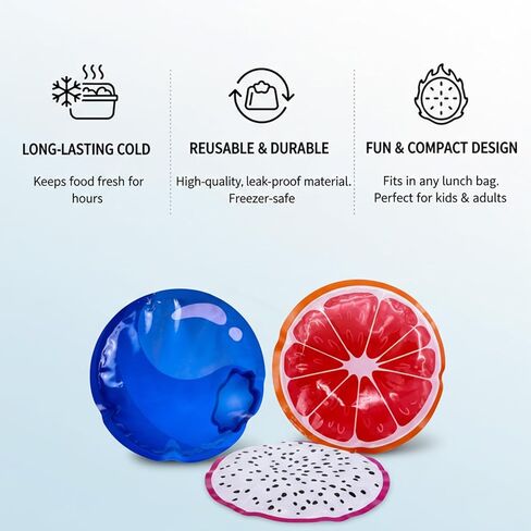 These multicolored reusable ice packs for lunch bags and coolers help keep food, beverages, and snacks crisp (3 piece) in Saudi Arabia