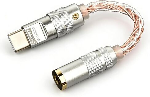USB C Type-C إلى 3.5 مم DAC CX31993 MAX97220 صوت DIGITION AMP AMP HIFI ADAPTER مع iPhone 15/15 Plus/15 Pro/15 Pro Max 16/16 Plus/16 Pro/16 Pro Max (Silver Copper) in Kuwait