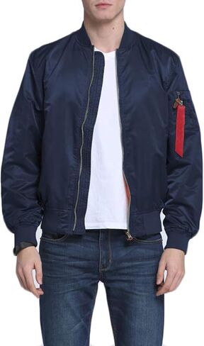 CORIRESHA Mens NASA Embroidery Badge Slim Fit Bomber Jackets Zipper Windbreaker in Saudi Arabia