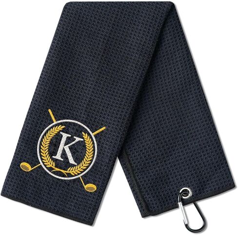 CybGene Golf Towels Gift, Monogrammed Golf Towels for Golf Bags for Men and Women on National Golf Day, Retirement, Birthday, and Christmas, 16"x 24" Microfiber Golf Towel - Initial J in Saudi Arabia