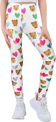 JESKIDS Girls Prints Leggings Casual Yoga Pants Tights Trousers for Kids in 4t to 13 Years in Kuwait