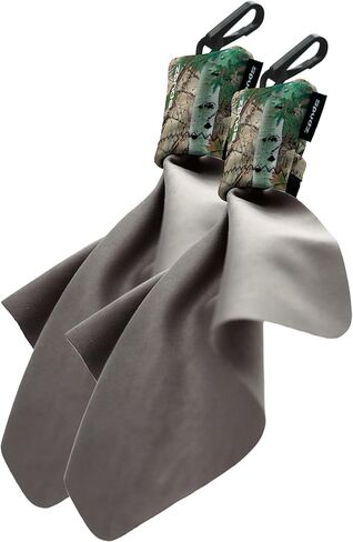 SPUDZ Ultra Microfiber Lens Cleaner – Clip-On Pouch, Washable – for Binoculars, Scopes, Glasses, Screens | Alpine Camo, 6 x 6 Inch (2-Pack) in Saudi Arabia