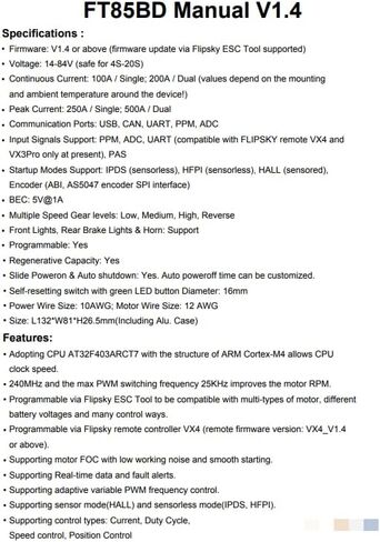 FLIPSKY FT85BD Dual ESC مع علبة ألومنيوم غير VESC للوح التزلج الكهربائي/السكوتر/وحدة التحكم في سرعة الدراجة الإلكترونية/دراجة نارية كهربائية/الروبوتات in Saudi Arabia