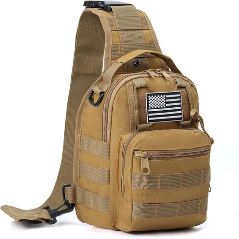 J.SH Tactical Sling Bag for Men, Crossbody Bag Military Shoulder Bag 9L | Mens Sling Bag, Small Molle Shoulder Bags, One Strap Backpack for iPad Mini, Concealed Gun Bag for Men, Edc Compact Bags in Saudi Arabia