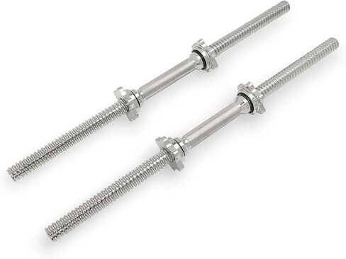 Sunny Health & Fitness 14" Threaded Chrome Dumbbell Bar Pair - STDBH-14 in Saudi Arabia