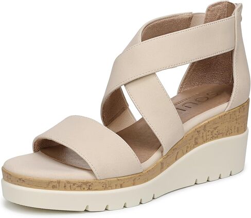 SOUL Naturalizer Women's, Goodtimes Wedge Sandal Black 8 M in Saudi Arabia
