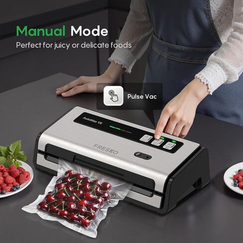 Fresko Compact Vacuum Sealer Machine V2 مع اكتشاف الأكياس التلقائي ، سهلة الاستخدام ، طقم بداية in Kuwait
