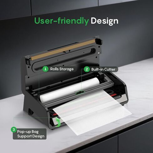 Fresko Compact Vacuum Sealer Machine V2 مع اكتشاف الأكياس التلقائي ، سهلة الاستخدام ، طقم بداية in Kuwait