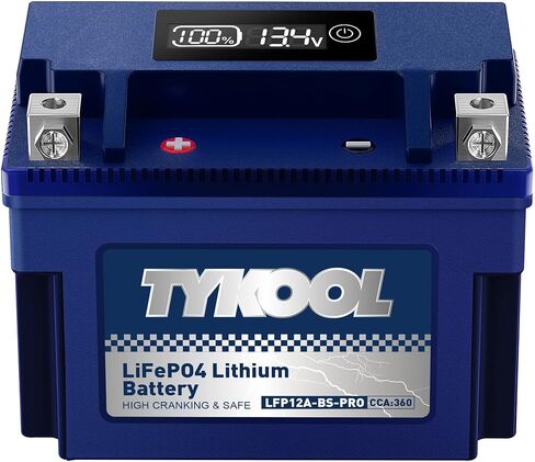 YT7B-BS بطارية ليثيوم LiFePO4 للدراجات النارية، 12 فولت 4 أمبير، 240CCA، مدمجة في BMS، بطارية Powersports، لـ ATV، UTV، Jet Ski، المركبات المائية الشخصية، عربات الثلوج، رباعية، ركوب جزازة العشب، جرار in Saudi Arabia