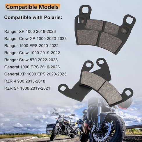 وسادات الفرامل الأمامية والخلفية لـ Polaris RZR XP 1000 EPS 2014-2022، RZR 1000 XP 4 باستثناء الإصدار المميز، Ranger 900 800 700 Crew #1911228 1912508 2205949 in Saudi Arabia