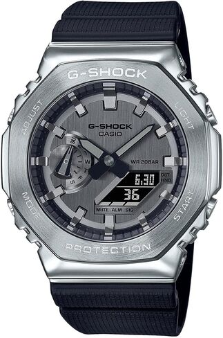G-Shock Casio Metal Covered Octagonal Black Resin Band Watch GM2100-1A in Saudi Arabia