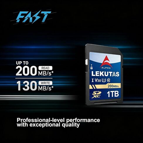 بطاقة ذاكرة 256GB SDXC UHS-I-تصل إلى 200 ميجابايت/ثانية السرعة ، C10 ، U3 ، V30 ، 4K UHD ، Full-HD و 4K Video SD Card لـ Canon Nikon Sony Fujifilm Kodak DSLR in Kuwait