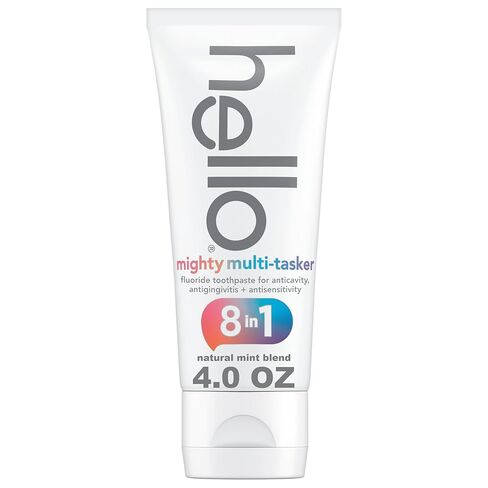 hello Mighty Multitasker Fluoride Toothpaste, 8-in-1 Toothpaste with Minty Flavor, Anticavity, Antigingivitis, Antisensitivity, Strengthens Enamel and Whitens, 2 Pack, 4.0 Oz Tubes in Kuwait