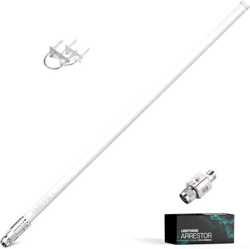 RAIGEN LoRa 915 MHz Antenna 43.3in + Outdoor Lightning Arrestor Omni-Directional Helium Miner HNT Hotspot for Nebra, RAK, Bobcat, Syncrob, and Sensecap [Cables Sold Separately] (8 dbi) in Kuwait